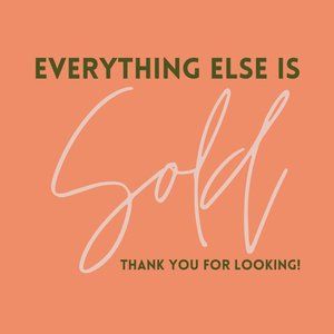 All items after here are sold.